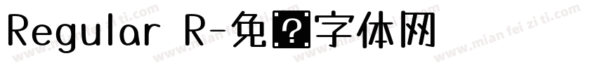 Regular R字体转换